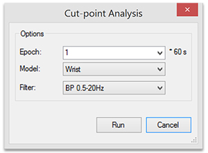 cut-points calculator window